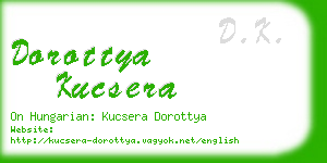 dorottya kucsera business card